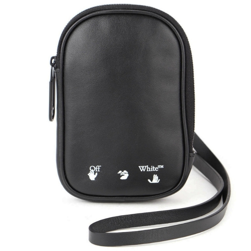 Off-White | Calfskin Crossbody Bag | Leather | Mens | Made In Italy - Picture 2 of 16